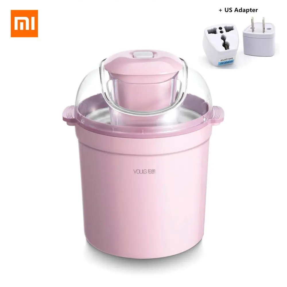 Add US Adapter MI Mijia Youlg машина для мороженого 0.8л/12 Вт Бытовая полностью автоматическая мягкая твердое мороженое электрическая машина для мороженого - Цвет: Add US Adapter