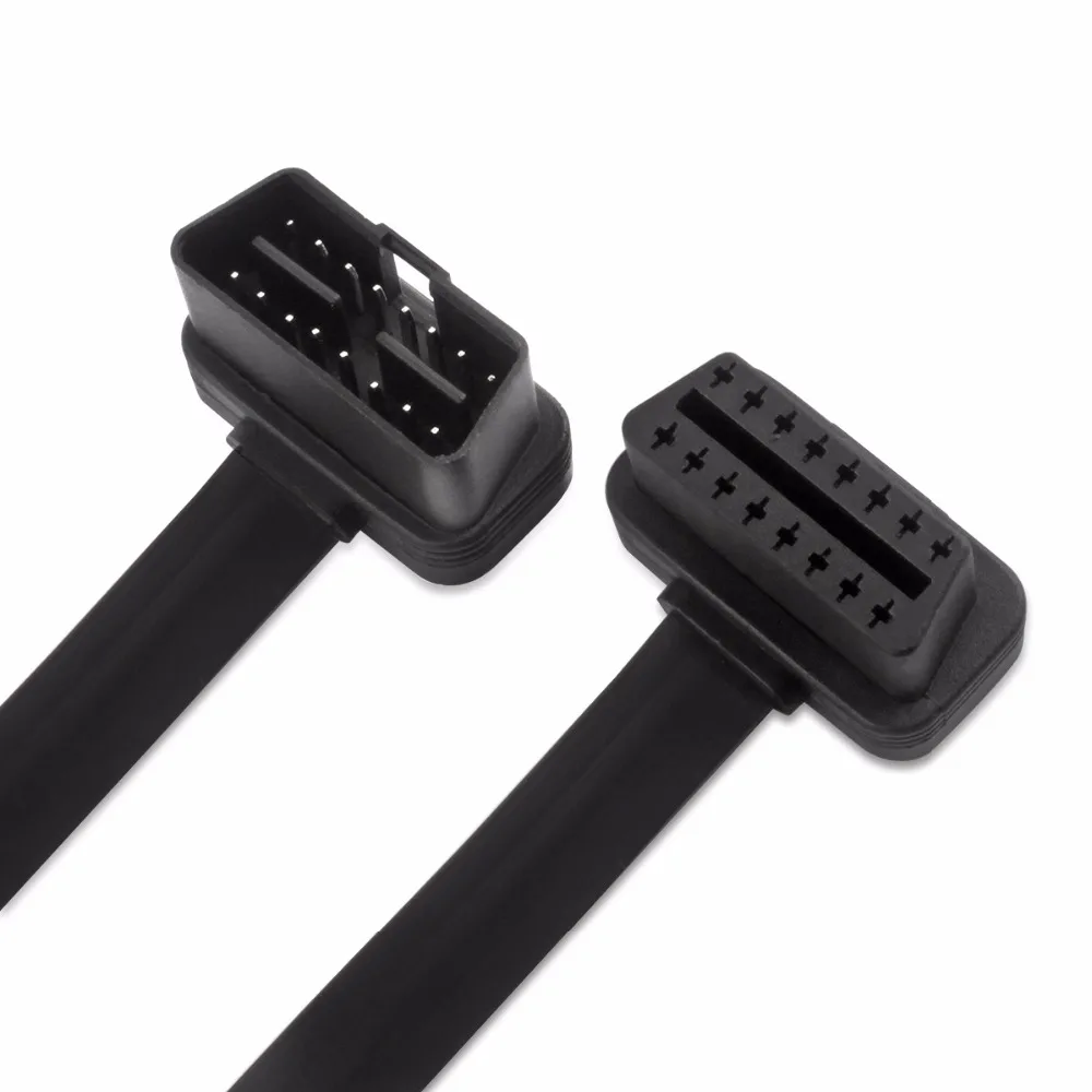 Новый Удлинительный шнур OBD2 OBDII 60 см 16Pin ELM327 штекер удлинитель OBD 2 автомобильный