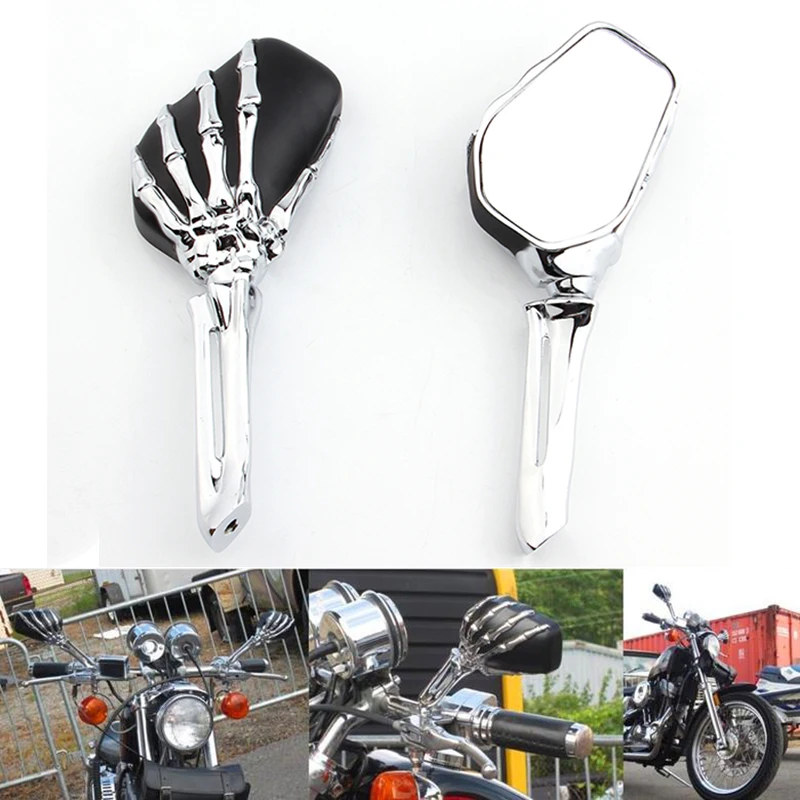 Пара боковых зеркал заднего вида для мотоцикла Honda Kawasaki Suzuki Yamaha Harley Cruiser Softail