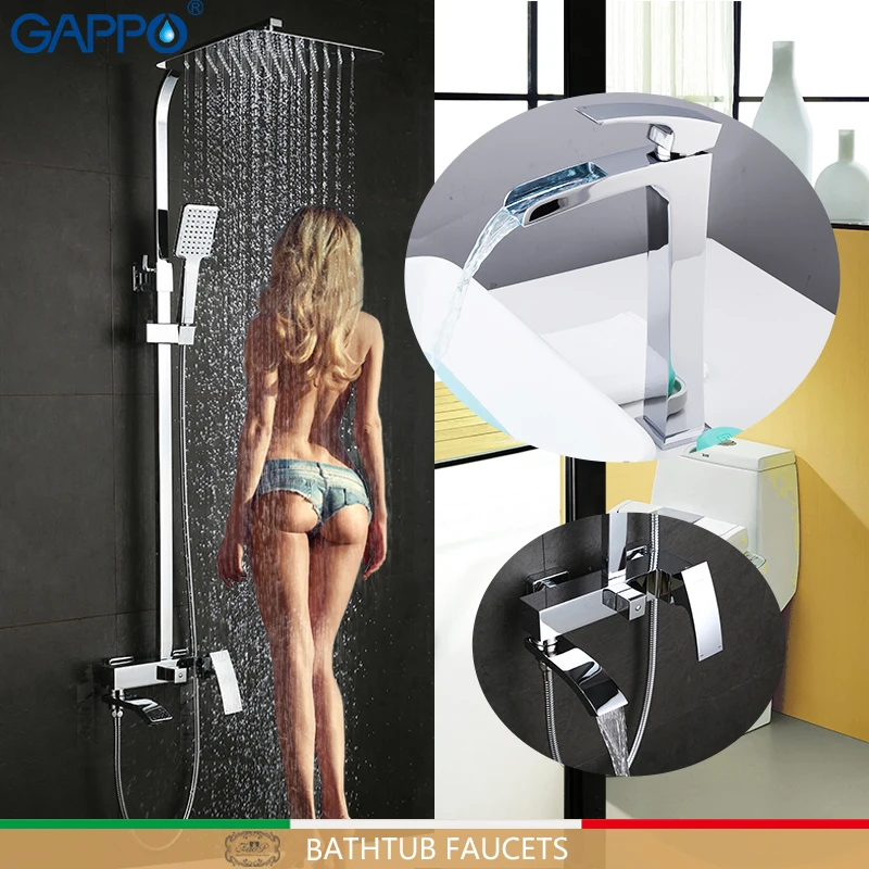 Смесители для ванны GAPPO душевые наборы с краном раковины хромированный смеситель