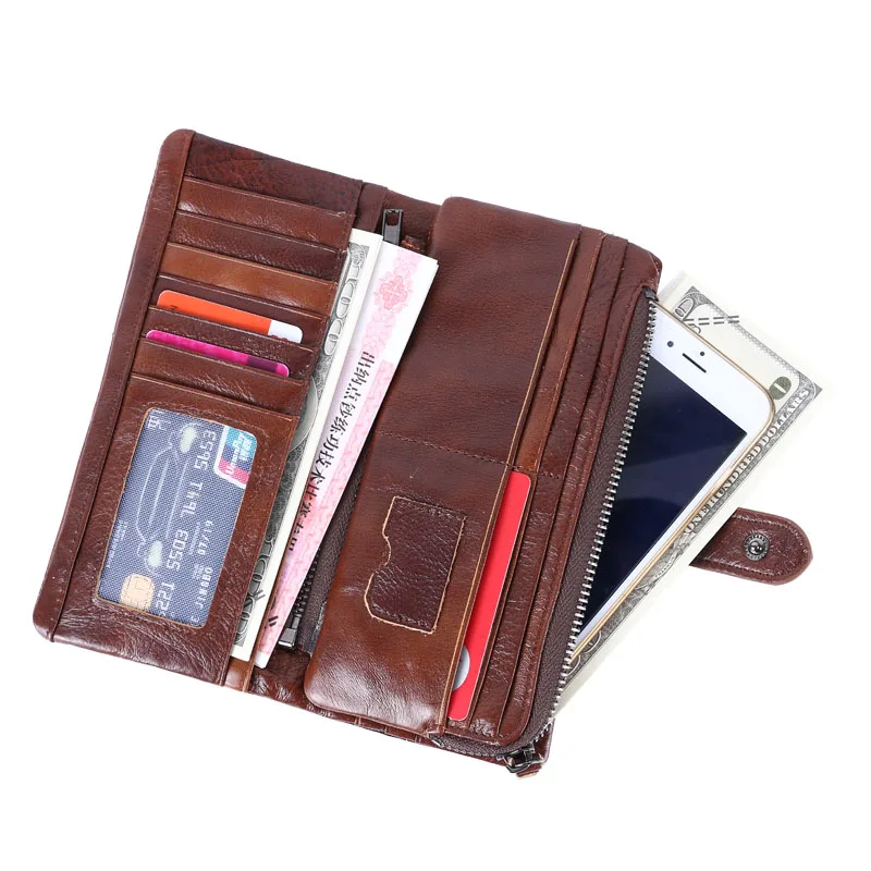 Мужской кошелек-клатч в стиле ретро SYNARA черный вместительный кошелек из