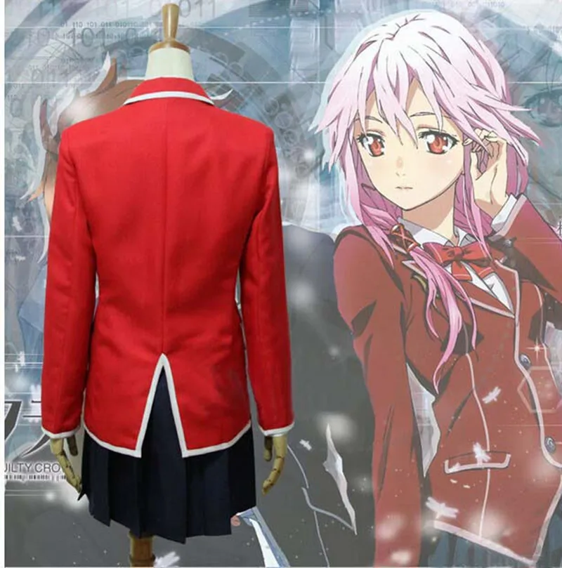 Женские вечерние костюмы для косплея Inori Yuzuriha японская аниме Guilty Crown школьная
