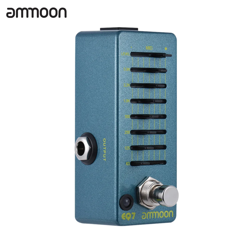 Ammoon EQ7 Мини гитарный Эквалайзер педаль эффектов 7 полосный эквалайзер корпус из