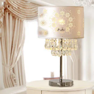 Хрустальная настольная лампа для спальни прикроватная современная обучения