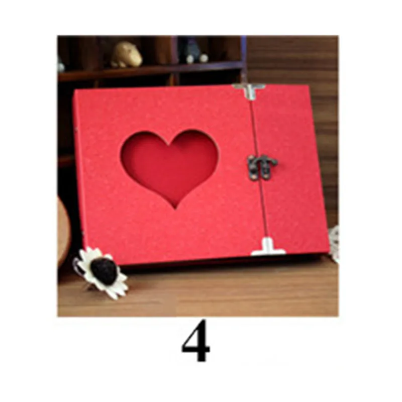 Photo Albums 4 10 дюймов DIY Фотоальбом для влюбленных ручной работы креативный DIY фоторамка подарок на день рождения День Святого Валентина свадебные фотографии Детские Фотоальбомы - Цвет: Photo Albums 4