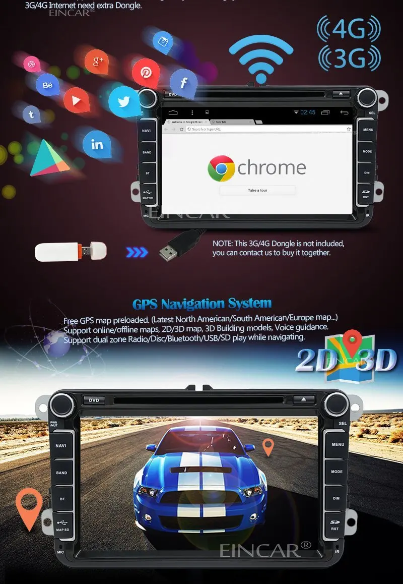 2 DIN android5 1 автомобильное GPS навигации стерео Штатная Радио для Мужские поло Гольф