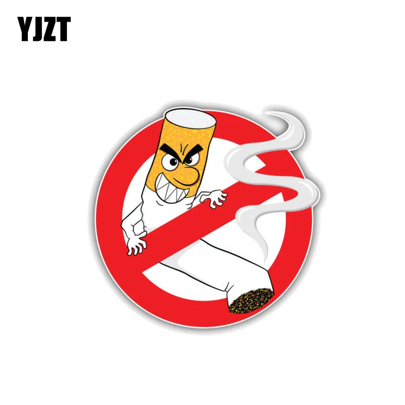 

YJZT 11CM*10.7CM Funny No Smoking Warning Car Sticker PVC Decal 12-1399