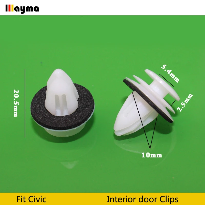 

20pcs Plastics car clips For Honda Civic City FIT Odyssey Accord CRV Prelude Interior Door Card Trim Panel Clips