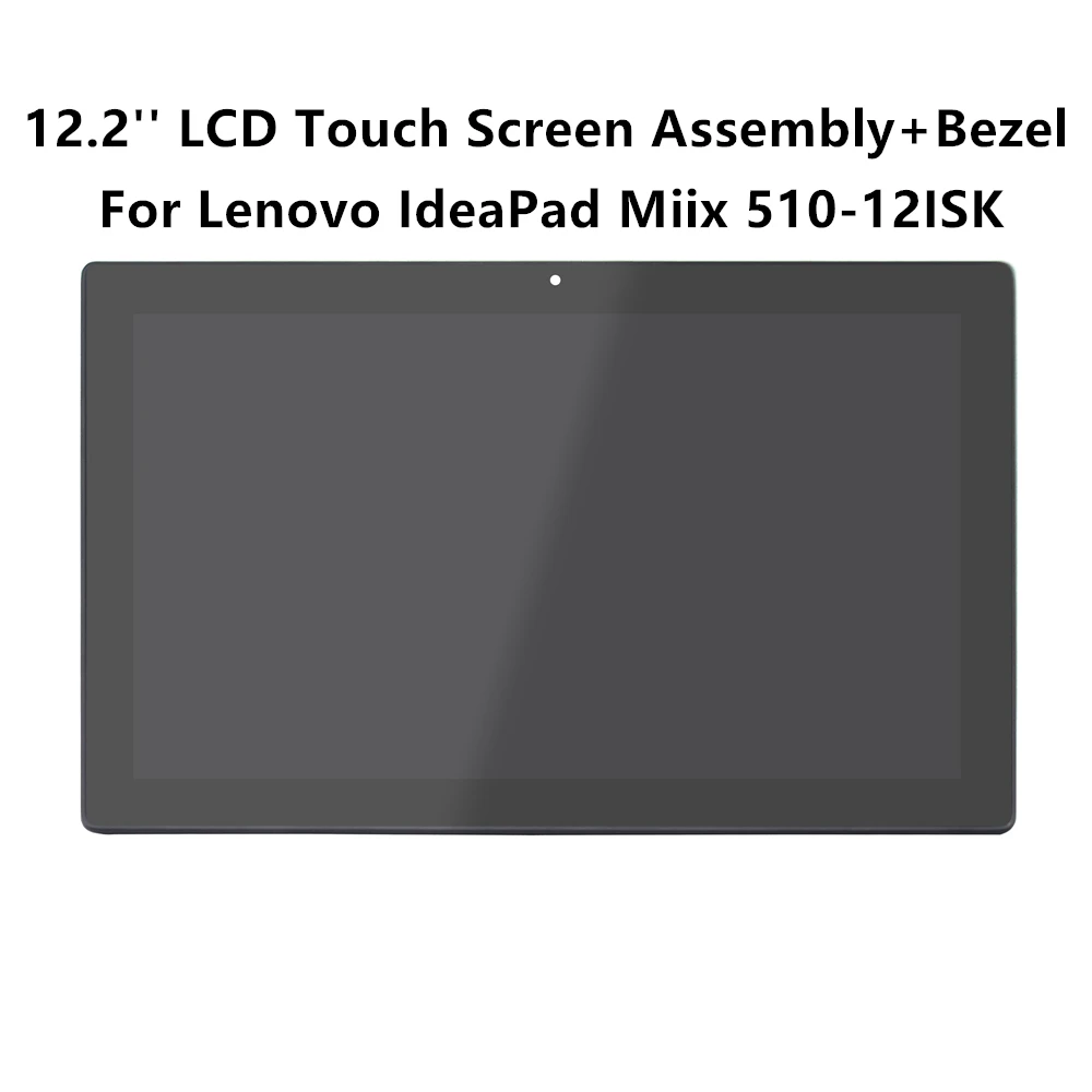 Full LCD Screen Display Touch Digitizer Assembly with Frame Bezel For LenovoMiix 510-12ISK 80U1 series FRU PN: 5D10M42923 | Компьютеры и