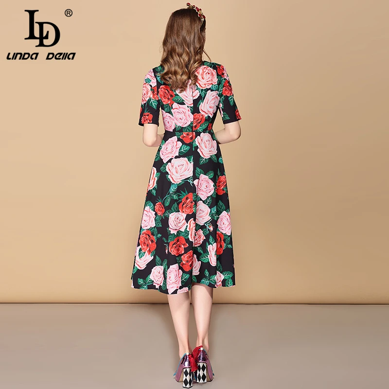 LD LINDA DELLA Новый 2019 мода взлетно посадочной полосы летнее платье Для женщин