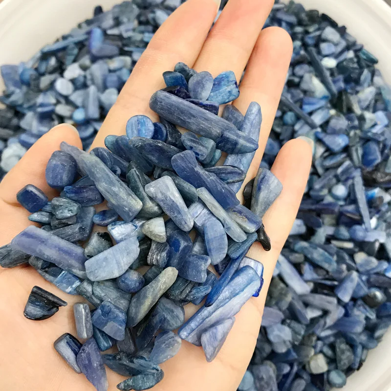 50g Natural Blue Kyanite Gravel Rock Cyanite Crystal Disthene Quartz Mineral Specimen Fish Tank Garden Decoration Stone | Дом и сад