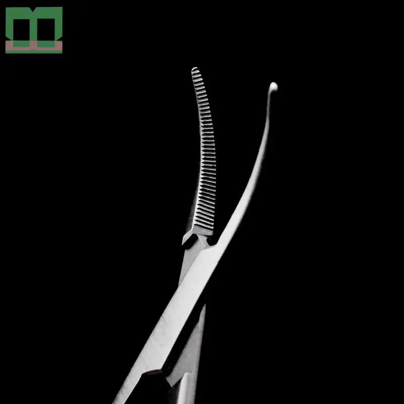 Haemostatic pinps нержавеющая сталь прямая ручка изогнутая головка золотая