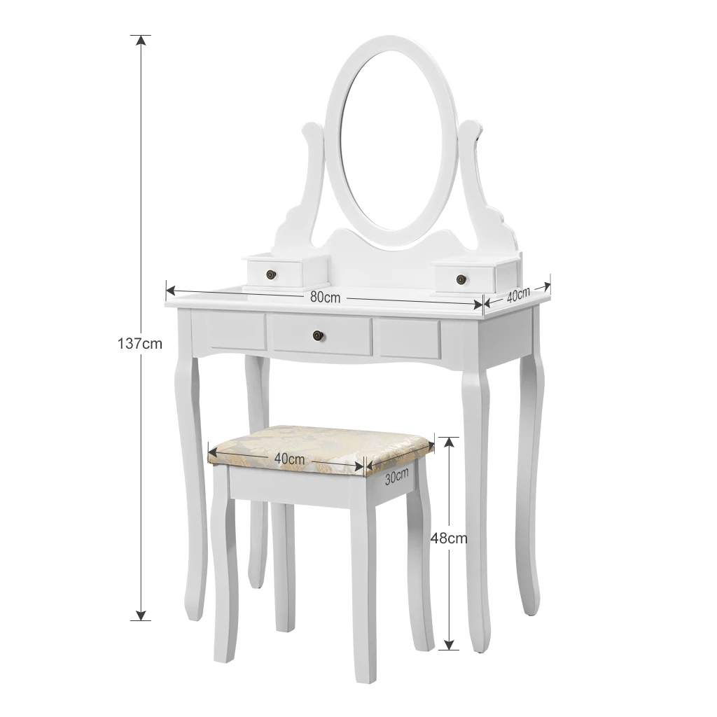 LANGRIA комоды для макияжа туалетный столик VanityStool набор регулируемое поворотное овальное зеркало 3 выдвижных ящика цельное прорезиненное дерево queen Anne Legs