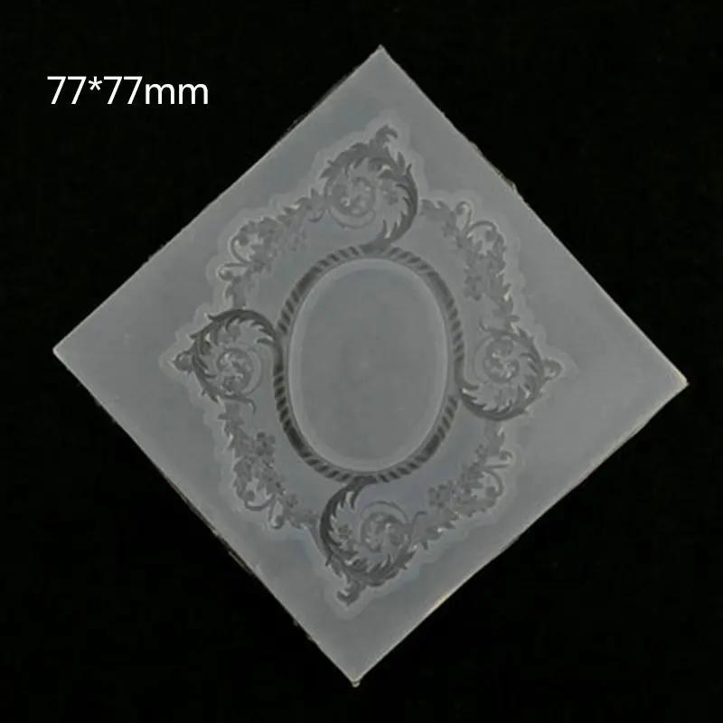 

Silicone Mold DIY Photo Frame Mirror Epoxy Resin Crafts Jewelry Making Tools Floral Hollow Crystal Molds Handmade Gifts