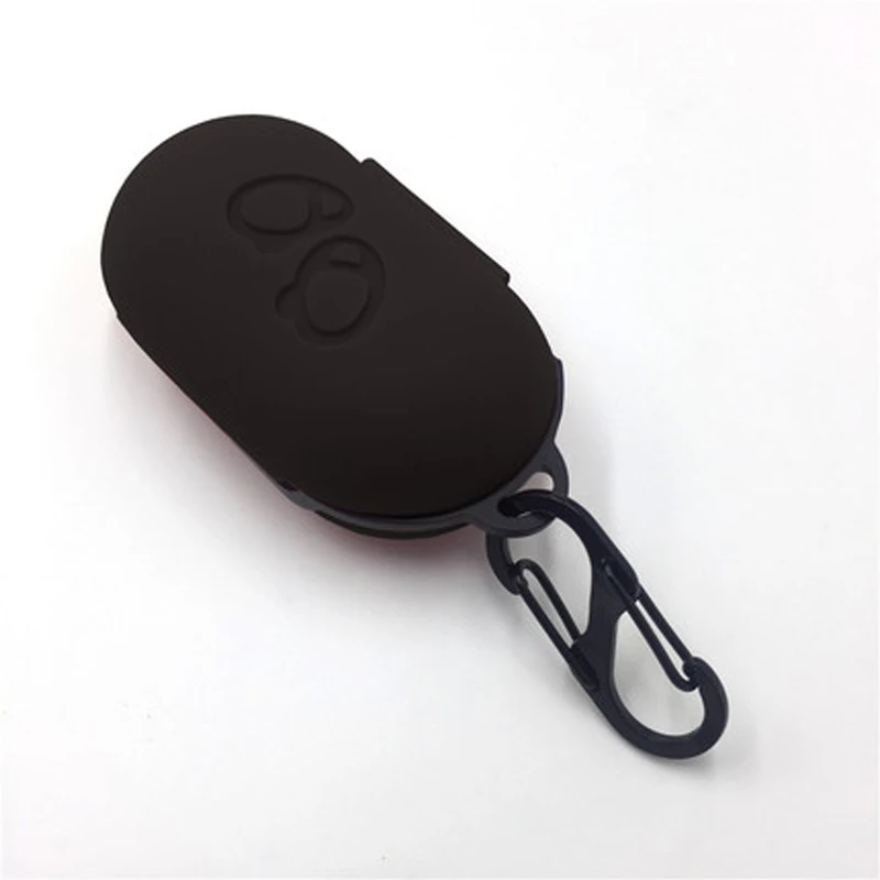 black case Защитный чехол для samsung Galaxy кожух с надписью «buds» наушники флип-открытый силиконовый чехол водонепроницаемый противоударный чехол s с карабином - Цвет: black case