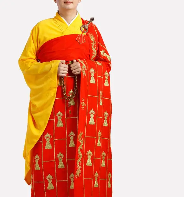 shaolin monk embroidered robe cassocks thousand Millennium Dragon suits buddha Buddhist lay zen clothing blessing uniforms | Спорт и