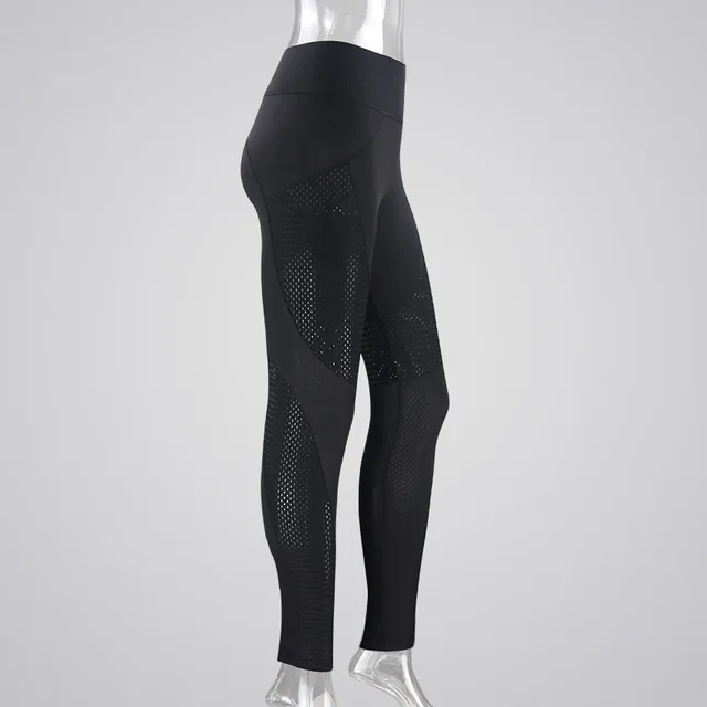 Sexy Women Exercise Mesh Breathable Leggings 5