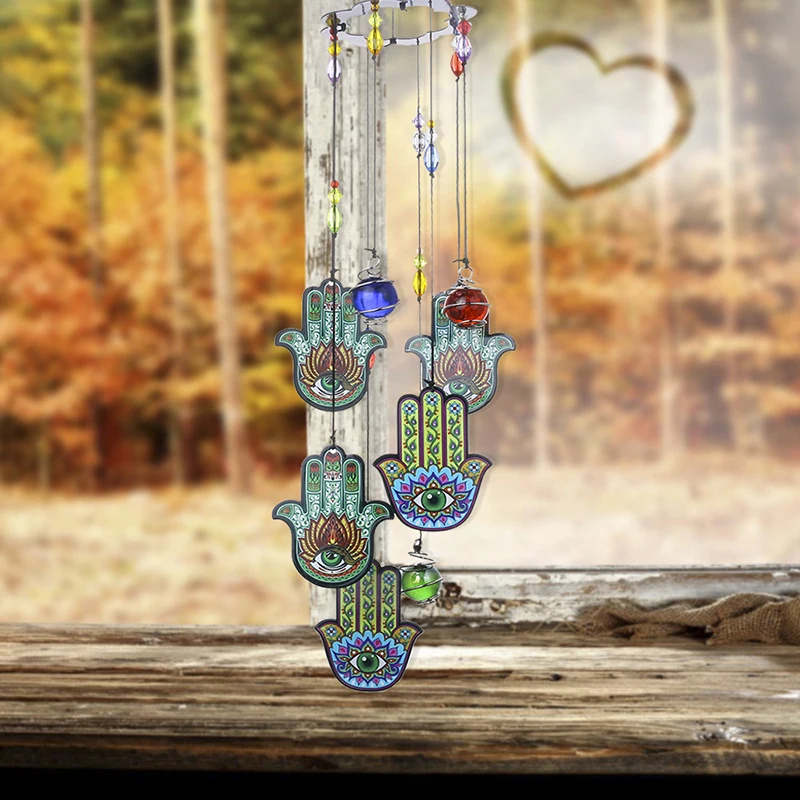 Очаровательные ветряные колокольчики H & D Hamsa садовые 15 дюймов Ловец Солнца
