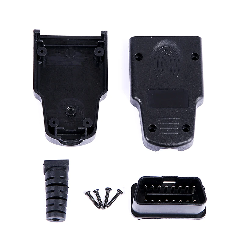KWOKKER OBD2 OBD 2 штекер 16 контактный разъем адаптер OBD II J1962 DIY автомобиля диагностические кабели отпечатков пальцев штекер с винтами