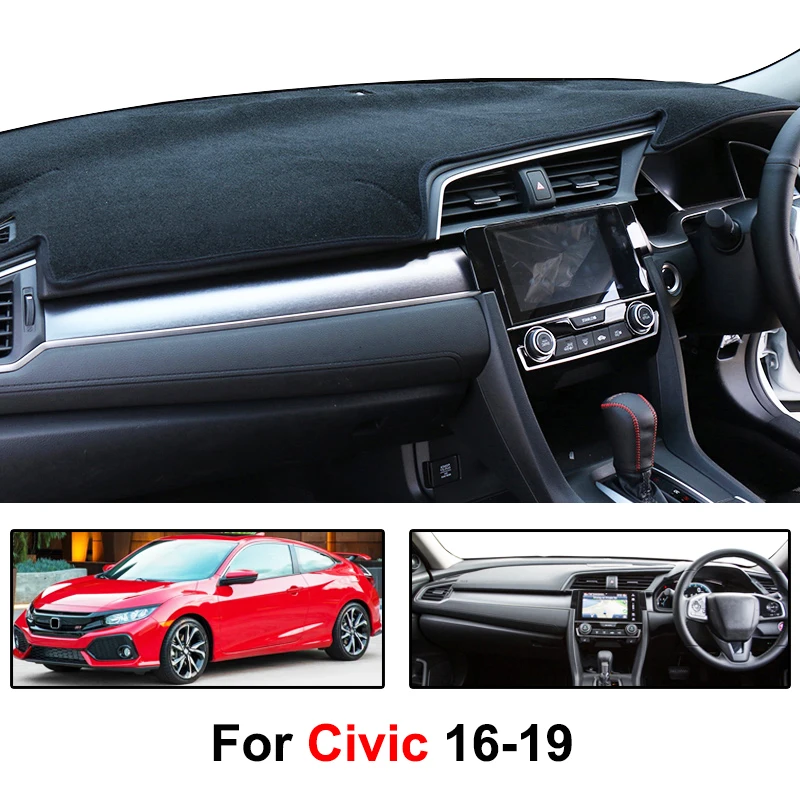 Коврик для приборной панели AX чехол подходит Honda Civic VTi-S VTi-L RS 2016 2017 коврик с