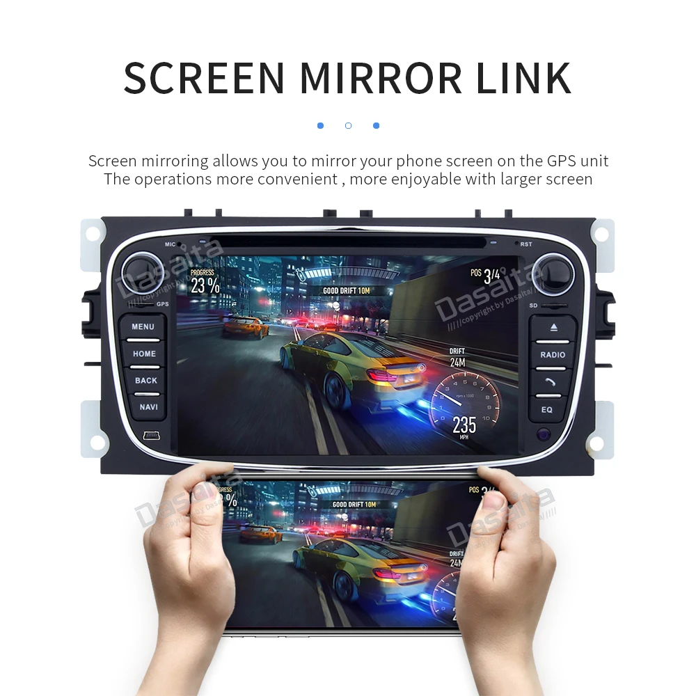 2 din автомобильный радиоприемник gps Android 8,0 для Ford Focus 2 S max Mondeo C-max Galaxy DVD плеер 2008 2009 2010 2011 руль контроль