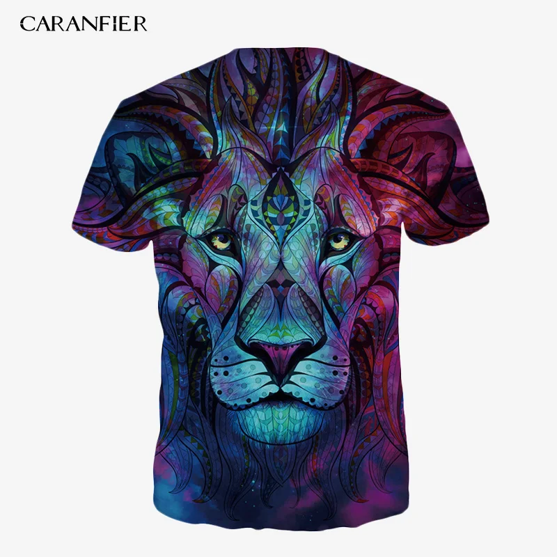 Горячая Распродажа новая мужская летняя футболка с принтом головы тигра Мужская