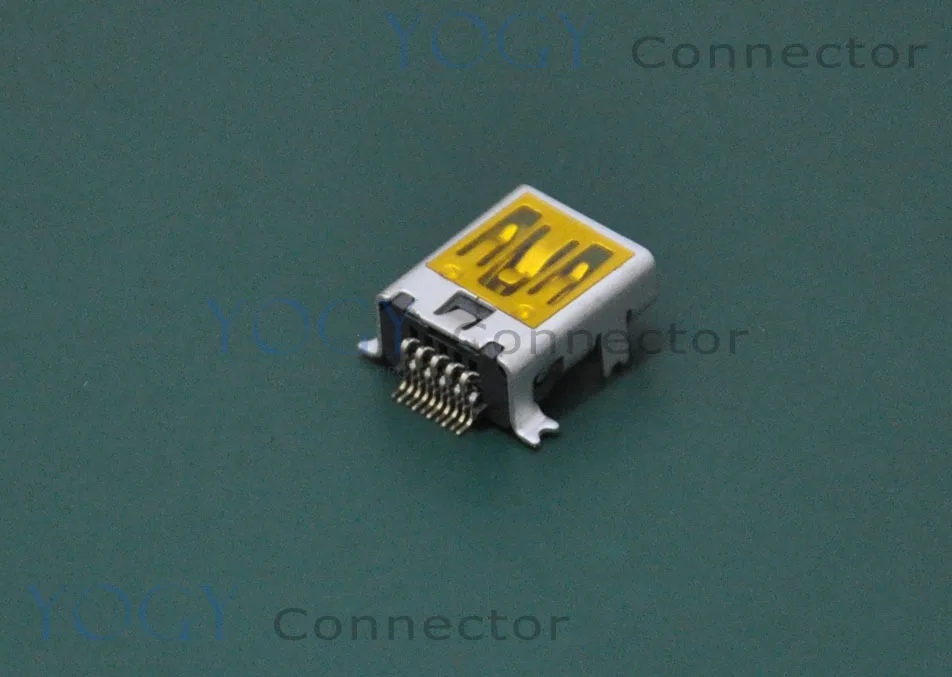 20 шт./лот 10-контактный разъем MIni USB 4 фиксированных ножки подходит для карт-ридера