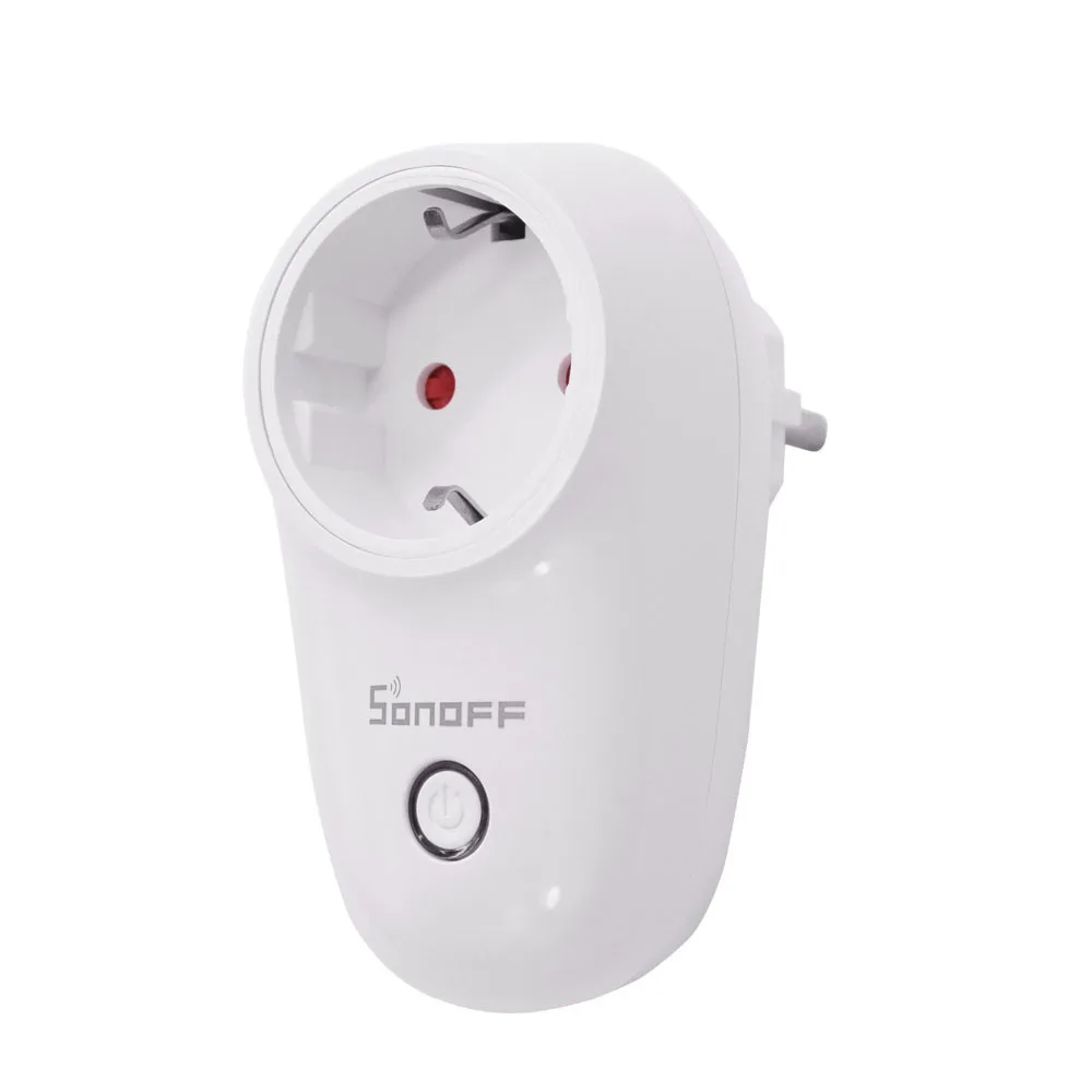 SONOFF S26 Wifi умная розетка EUEU с F вилкой 220 В беспроводной пульт дистанционного управления настенный светильник с таймером 10 А Alexa Google Home