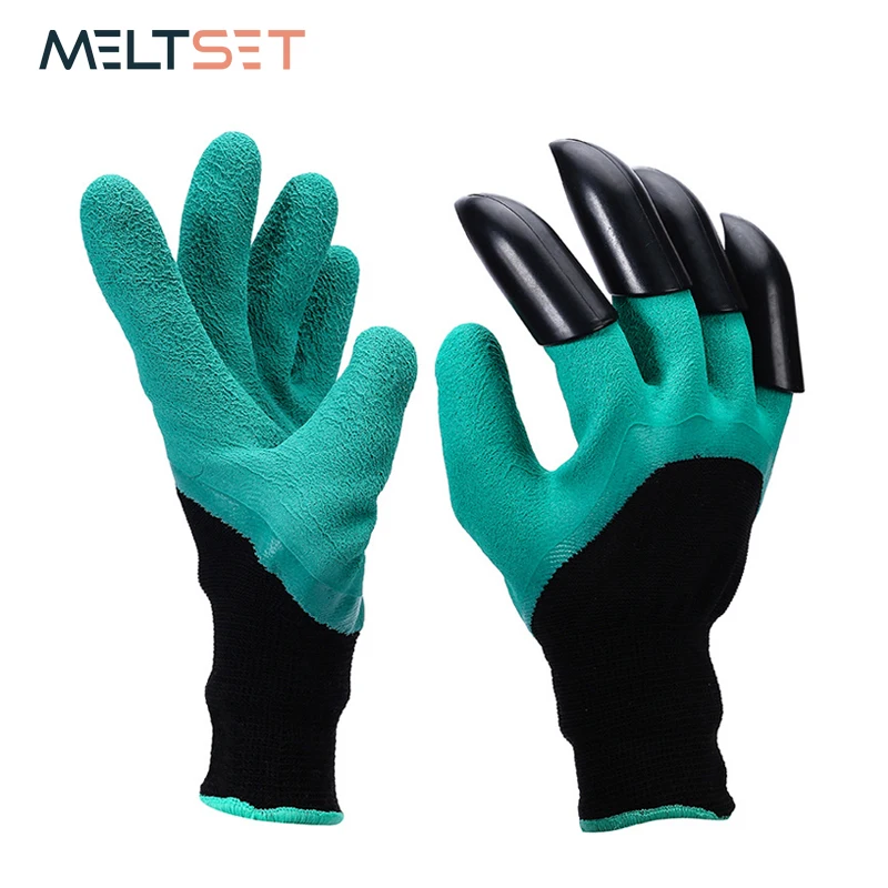 1 пара садовые перчатки с 4 когтями из АБС пластика|rubber gloves|rubber garden glovesplastic gloves |
