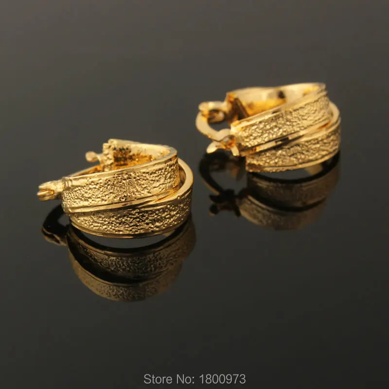 Золотистые серьги кольца для женщин модные ювелирные изделия девочек в арабском