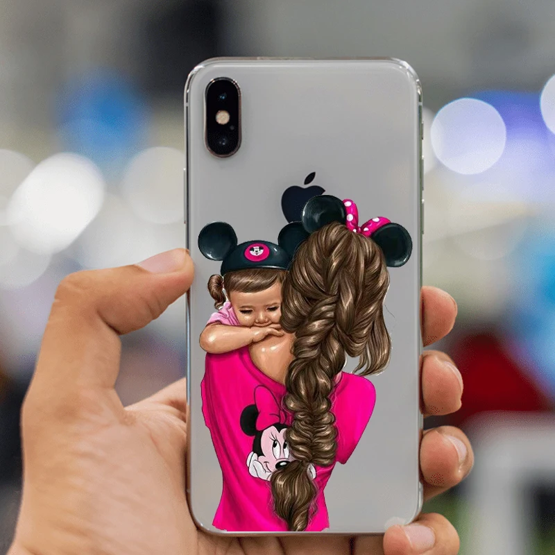 Чехол для телефона для iPhone 11 pro max 7 8 6 6s Plus X Xs XR XS Max 5 5S SE Мягкий силиконовый чехол для волос для маленькой девочки