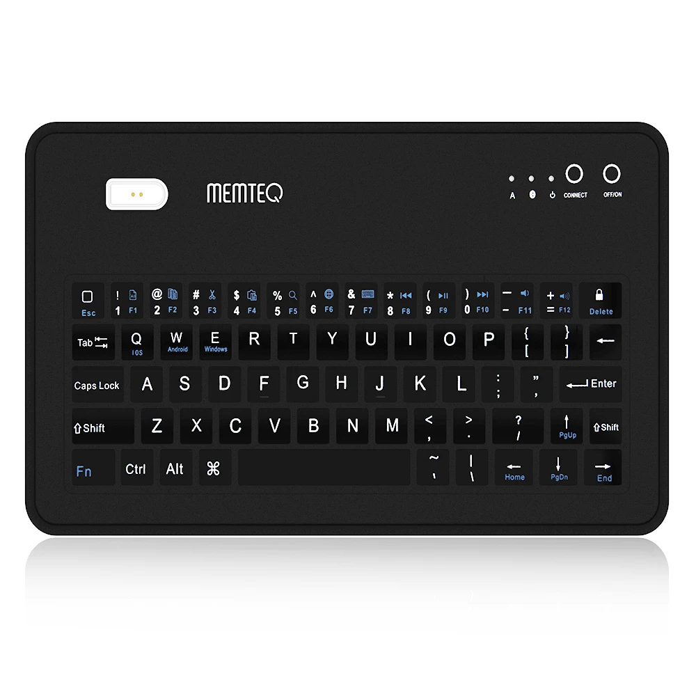 MEMTEQ мини клавиатура Bluetooth 3 0 Беспроводная Водонепроницаемая тонкая стандартная PU