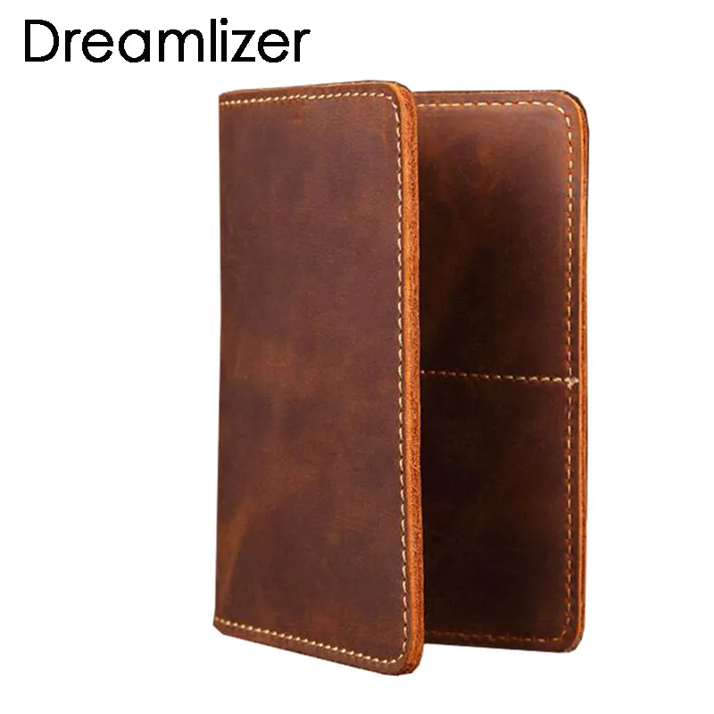 

New 2018 Genuine Leather Passport wallet Vintage Cow Leather Passport cover Unisex Wallet Credit Card Holder Travel Wallet