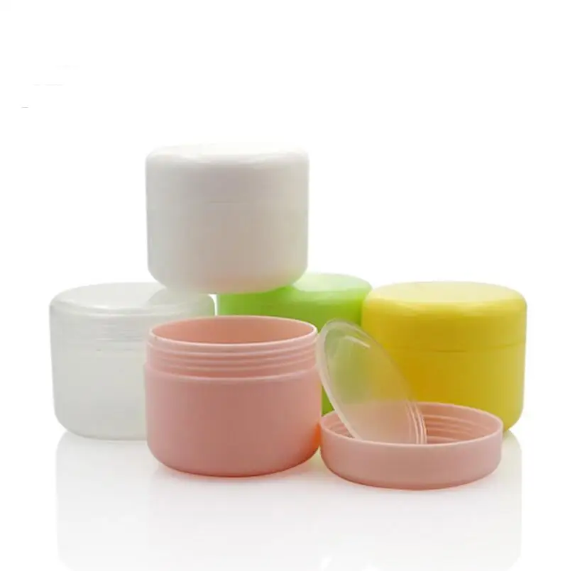 

50g Plastic Colorful Cosmetic Cream Jar With Lids,50ml Cream Bottle Package,Cosmetic Container LX1228