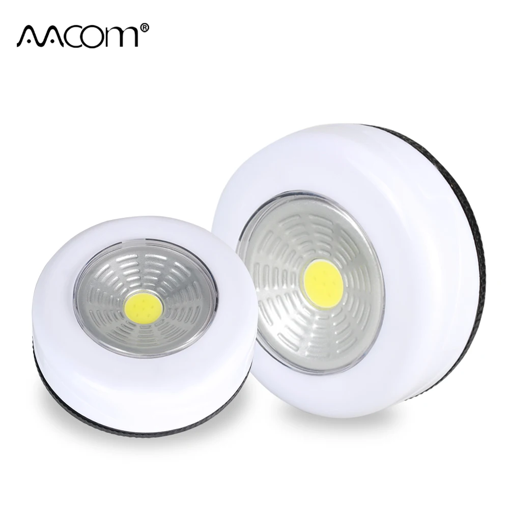 Мини 3 Вт COB LED ночник портативный беспроводной на батарейках Белый сенсорный