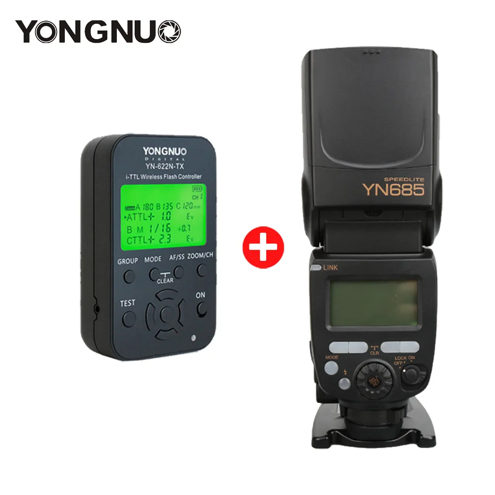 Вспышка YONGNUO YN685 Беспроводной HSS TTL построить в приемник + передатчик контроллер