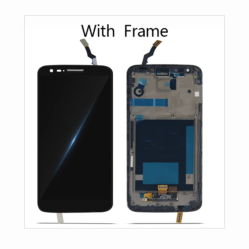 ЖК-дисплей s для LG Optimus G2 D800 D802 D805, сенсорный ЖК-экран, дигитайзер, запасные части для сборки с рамкой