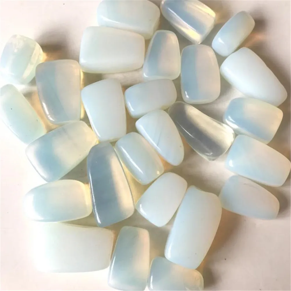 100 г натуральный белый опал Рок камень Гравий Кристалл Полированная Lucky мощный