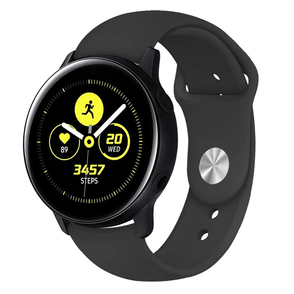 Ремешок силиконовый для Samsung Galaxy Active Watch 42 46 мм Gear S2 S3 20 22 мм|Ремешки часов| |