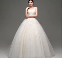 ilovewedding women wedding dresses vestidos bandage back lace champagne white vintage bridal dresses gown court train 30233
