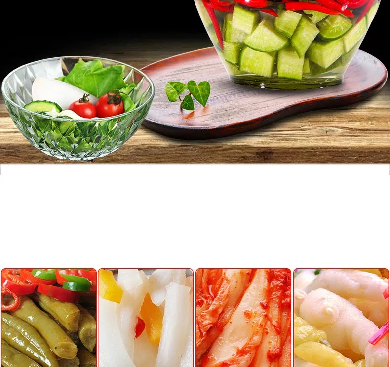 Прозрачная утолщенная стеклянная маринованная бутылка, запечатанные банки для пищевых продуктов, домашний контейнер для хранения пищевых продуктов, ночные пятна, маринованная капуста, Новинка