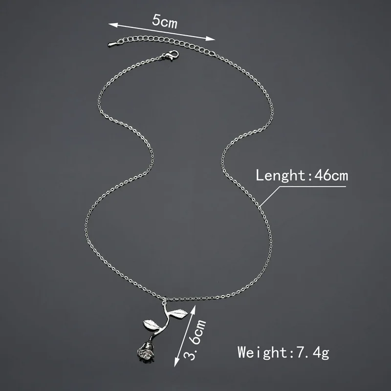 1 шт. изящная подвеска в виде Розы чокер колье очаровательное цветочное ювелирное