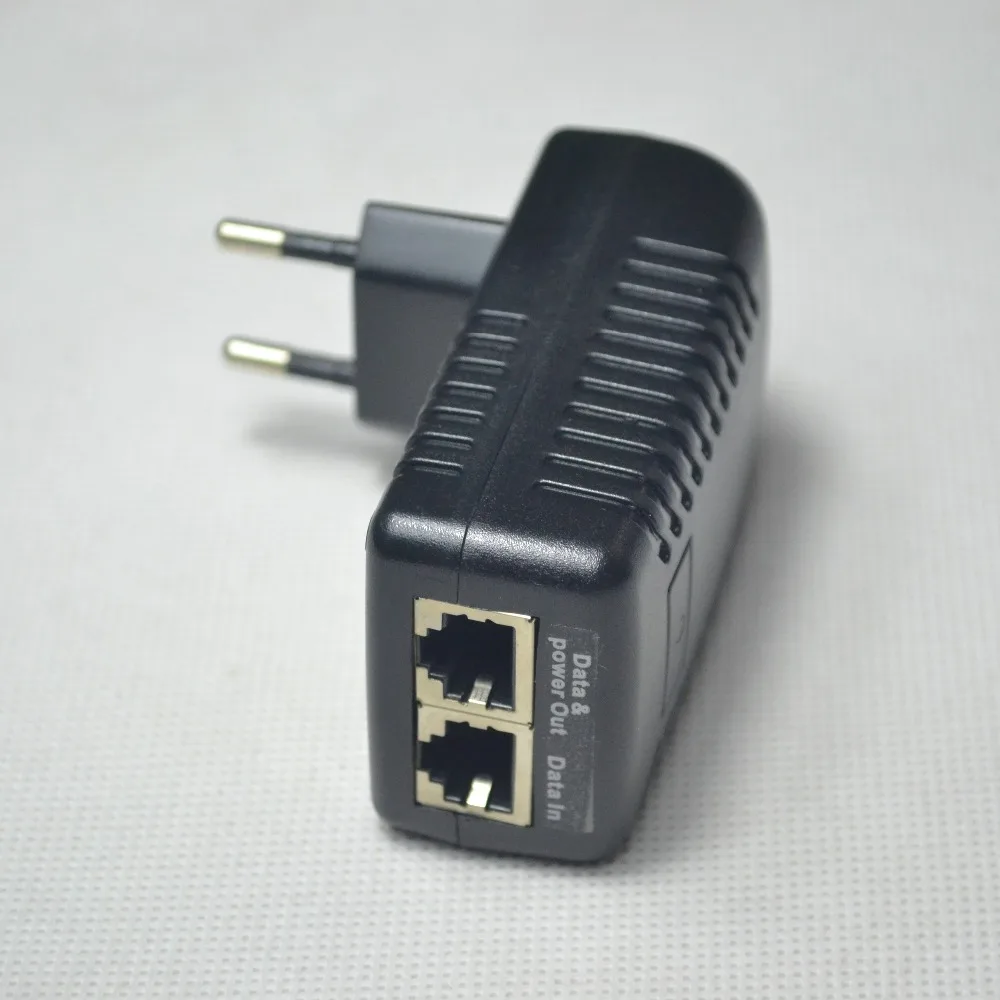 Инжектор POE 48V 0.5A питания poe адаптер-Форсунка для видеонаблюдения IP камера 802.3af вилка стандарта ЕС/США