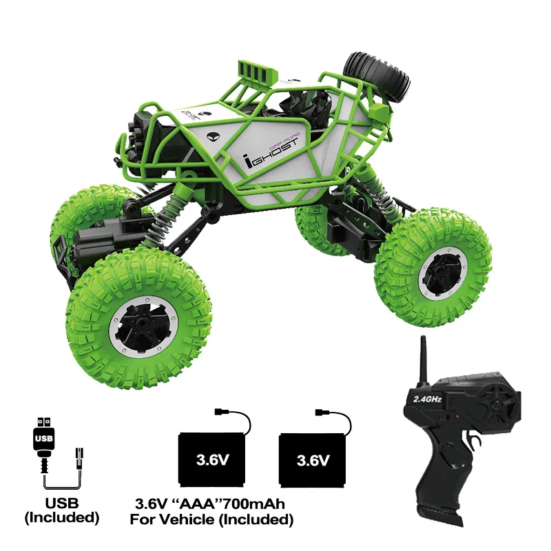Rc автомобиль 4WD 2 4 GHz скалолазание ралли 4x4 двойные двигатели Bigfoot дистанционное