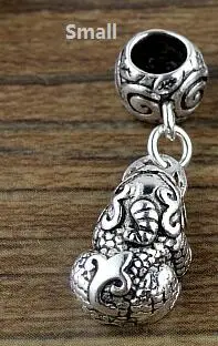 Small 925 серебро Pixiu очарование старинное серебро фэншуй Богатство пиксиу кулон На Удачу Амулет Pixiu - Окраска металла: Small