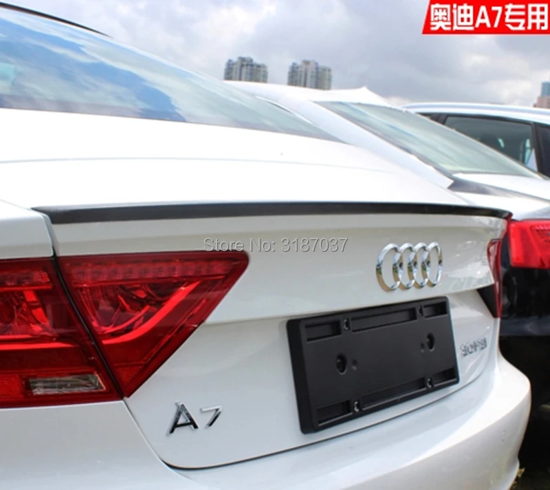Для Audi A7 2011 2014 Автомобильный Стайлинг углеродное волокно задний спойлер на крыло