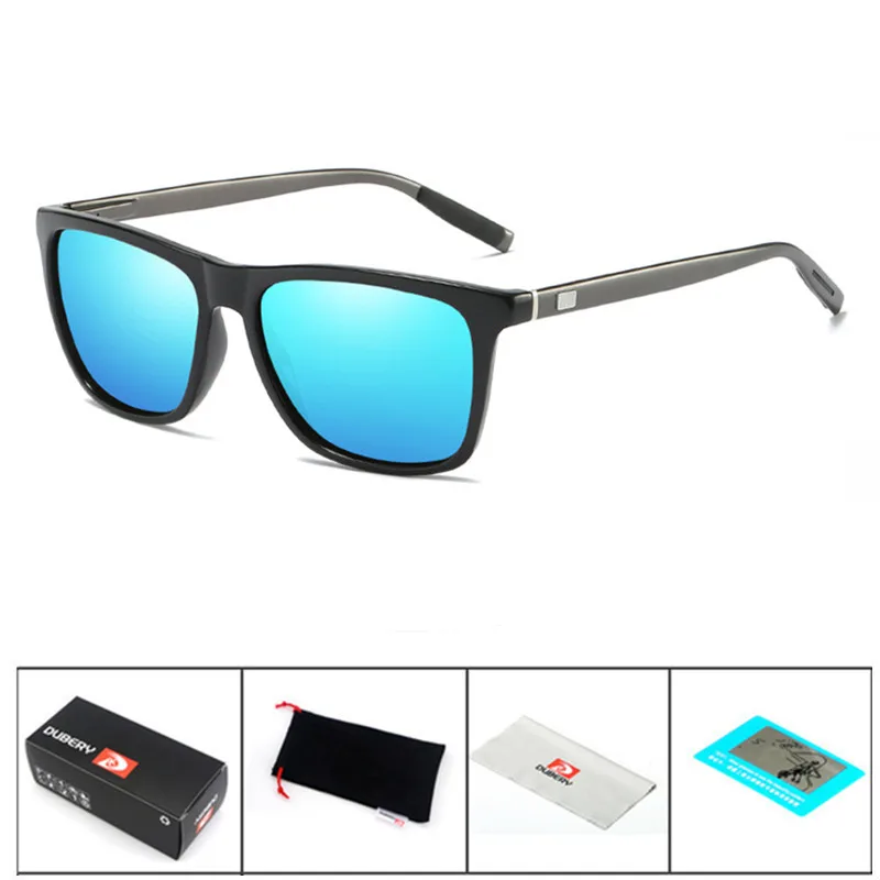 Balck Blue Алюминиевые поляризованные солнцезащитные очки, мужские Поляризованные брендовые дизайнерские очки, женские мужские винтажные очки, солнцезащитные очки для вождения, lunette soleil - Цвет линз: Balck Blue