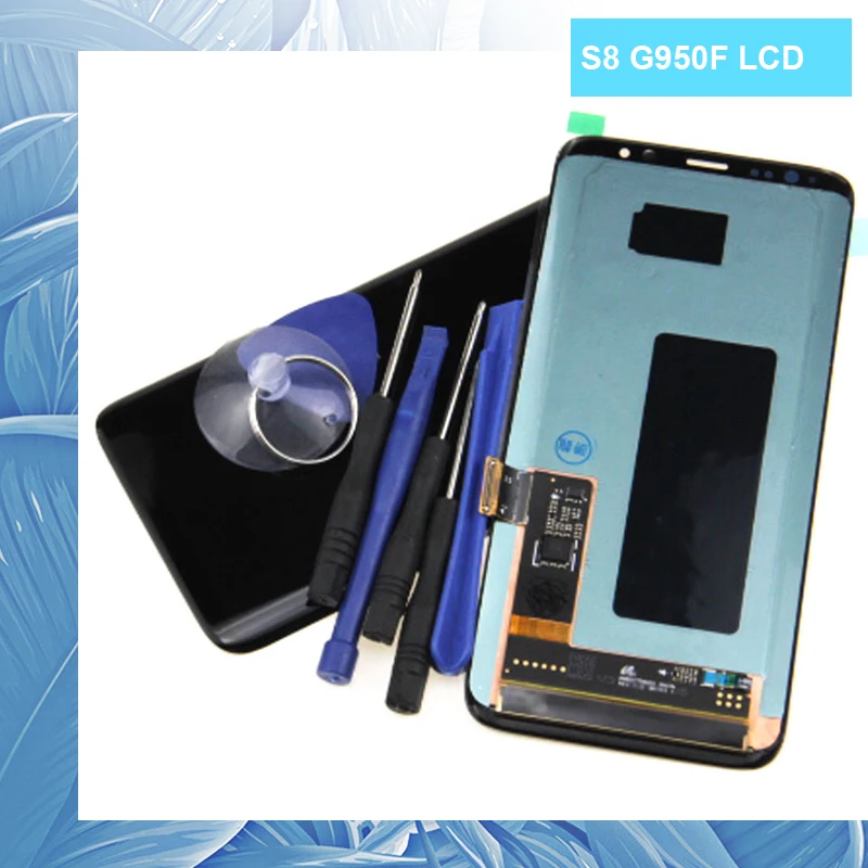 ЖК экран Super Amoled для Samsung S8 G950 G950f сенсорный с дигитайзером в сборе 100%