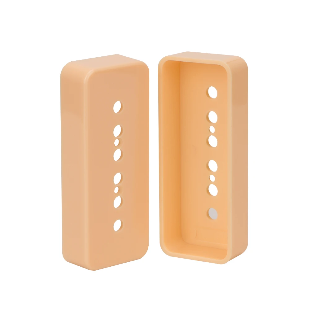 Yellow 1 пара P90 Soapbar крышка звукоснимателя для LP Стиль гитары 50/УФ-фильтр 52 мм с полюс пространство цвета слоновой кости Пластик - Цвет: Yellow
