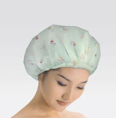 

Print shower cap thickening waterproof shower cap eco-friendly hair cap lace decoration head protection cap adult